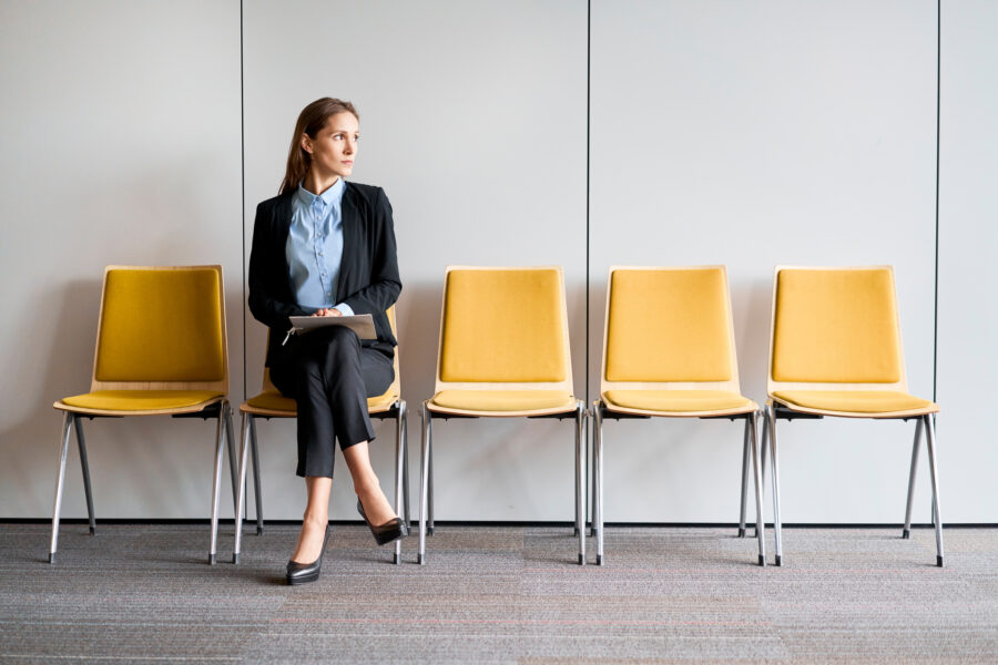 Empty seats for a job interview