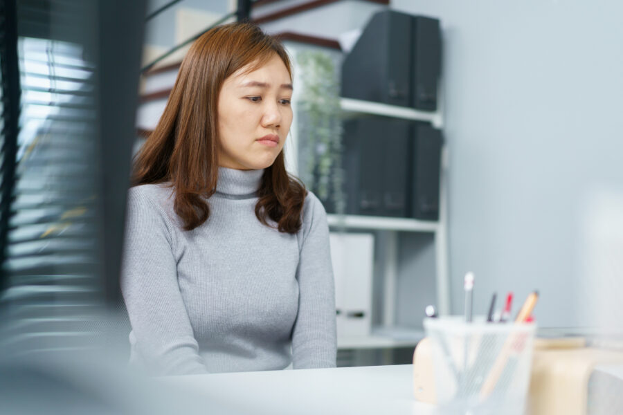 Image of harassed worker for article