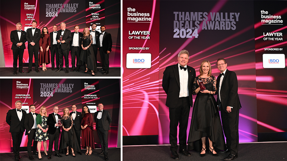 The Corporate Team accepting their award at the Thames Valley Business Magazine Awards 2024.