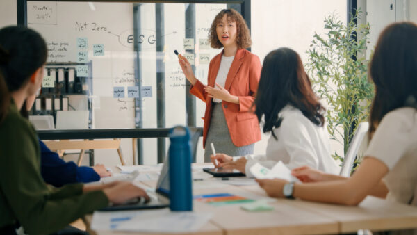 A group discussing ESG