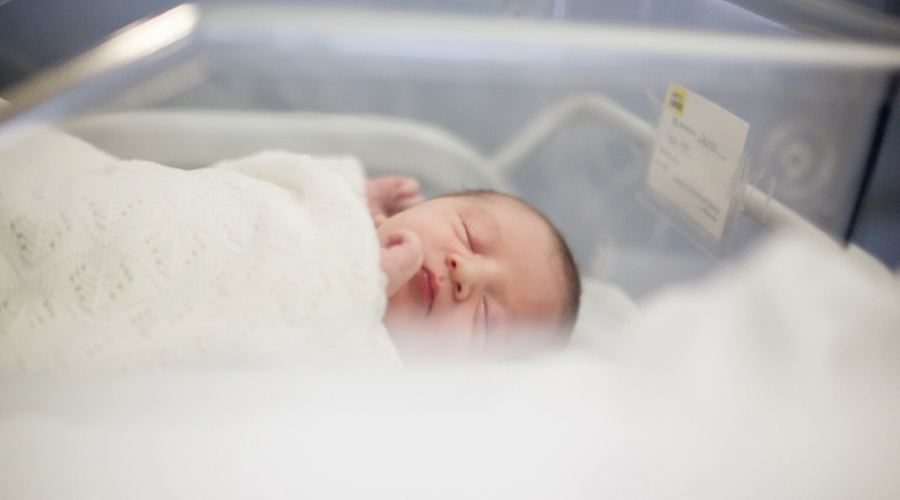 small baby in neonatal care unit