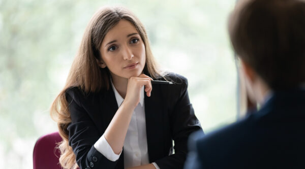 An employee meeting